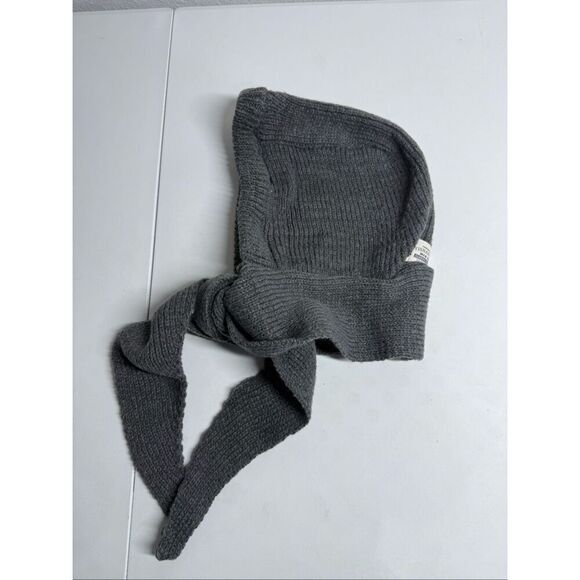 Knitted Winter Balaclava Thickened One-Piece Scarf Cap Hooded Y2K One Size Gray main image 4